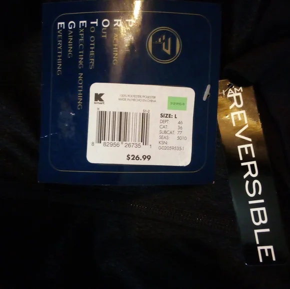 Protege Reversable Athletic Training Performance Hoodie Jacket Men's L Black/Red - Picture 11 of 14